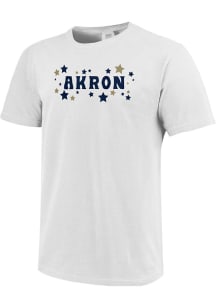 Akron Zips Womens White Star Short Sleeve T-Shirt