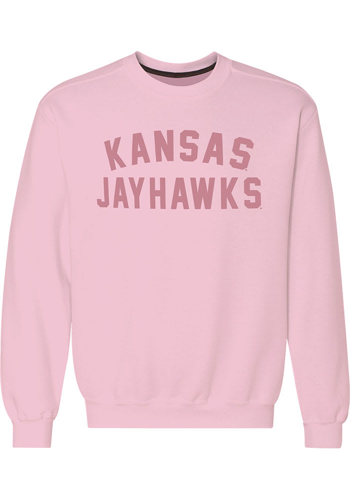 Kansas Jayhawks Womens Pink Classic Crew Sweatshirt