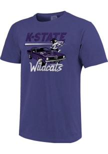 K-State Wildcats Womens Purple Muscle Car Short Sleeve T-Shirt