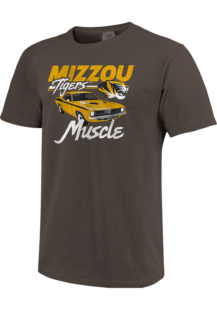 Missouri Tigers Womens Grey Muscle Car Short Sleeve T-Shirt