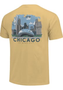Chicago Yellow Sketched Scene Short Sleeve T Shirt