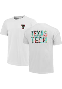 Texas Tech Red Raiders Womens White Floral Short Sleeve T-Shirt