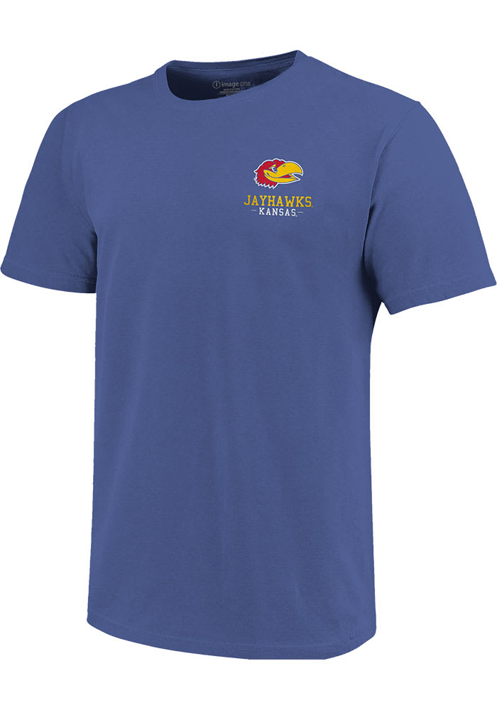 Kansas Jayhawks Blue Comfort Colors Short Sleeve T Shirt