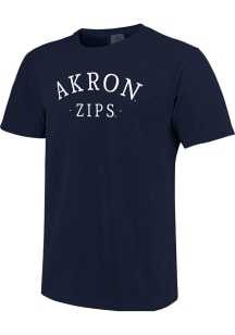 Akron Zips Womens Navy Blue New Basic Short Sleeve T-Shirt