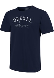 Drexel Dragons Womens Navy Blue New Basic Short Sleeve T-Shirt