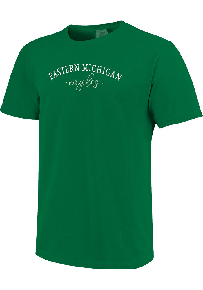 Eastern Michigan Eagles Womens Green New Basic Short Sleeve T-Shirt