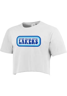 Grand Valley State Lakers Womens White Ombre Oval Short Sleeve T-Shirt