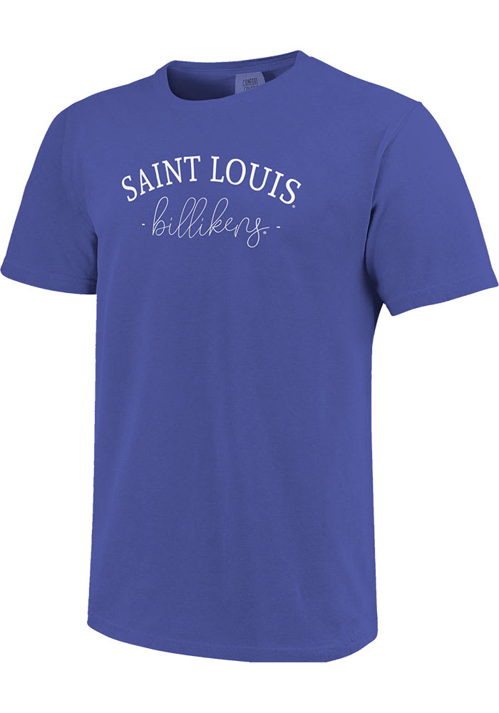 Saint Louis Billikens Womens Blue New Basic Short Sleeve T-Shirt