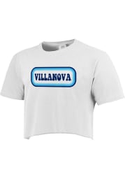 Villanova Wildcats Womens White Ombre Oval Short Sleeve T-Shirt