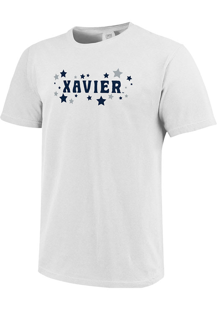Xavier Musketeers Womens White Star Short Sleeve T-Shirt