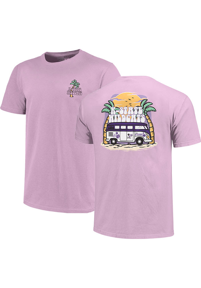 K-State Wildcats Womens Purple Beach Vibes Short Sleeve T-Shirt