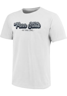 Penn State Nittany Lions Womens White Retro Stack Script Short Sleeve T-Shirt