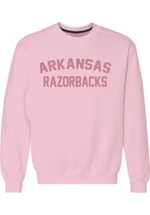 Arkansas Razorbacks Womens Pink Classic Crew Sweatshirt