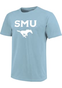 SMU Mustangs Light Blue Classic Short Sleeve T Shirt