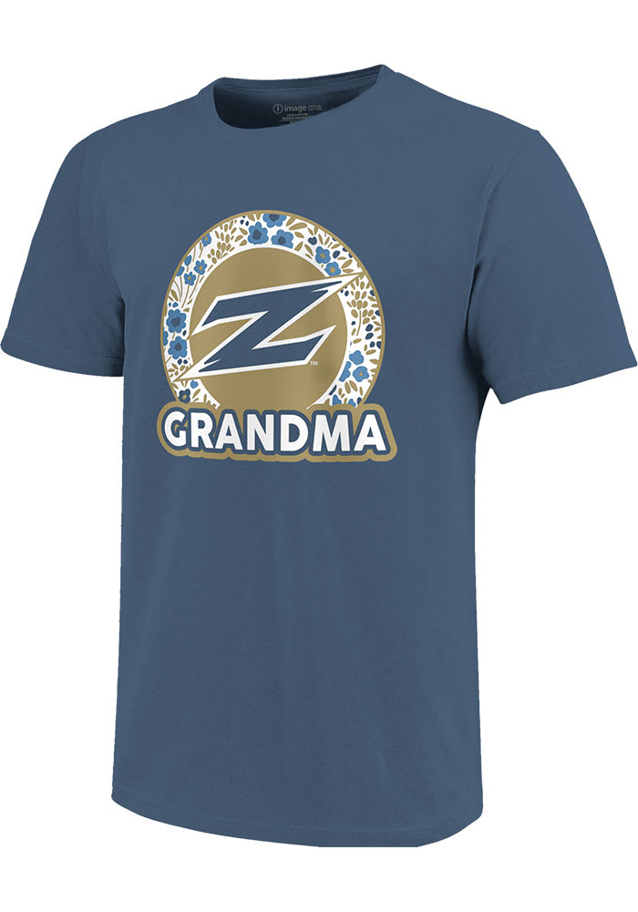 Akron Zips Womens Navy Blue Grandma Short Sleeve T-Shirt