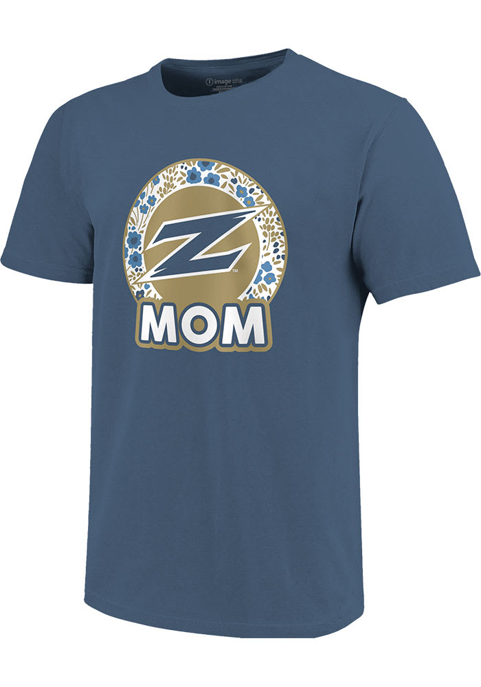 Akron Zips Womens Navy Blue Mom Short Sleeve T-Shirt