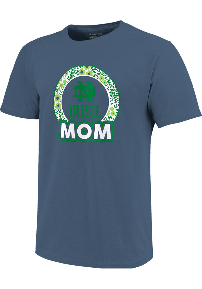 Notre Dame Fighting Irish Womens Navy Blue Mom Short Sleeve T-Shirt