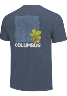 Columbus Blue City Map Short Sleeve T Shirt