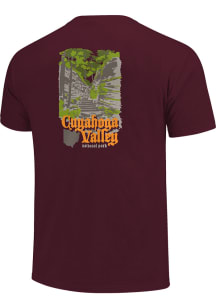 Cleveland Maroon Cuyahoga Valley Route Short Sleeve T Shirt