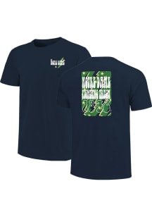 Notre Dame Fighting Irish Womens Navy Blue Lightning and Stars Short Sleeve T-Shirt