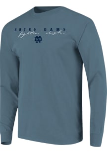 Notre Dame Fighting Irish Blue Comfort Colors Long Sleeve T Shirt