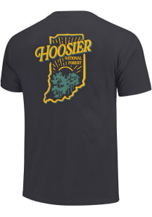 Bloomington Grey Hoosier National Forest State Shape Short Sleeve T Shirt