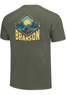Branson Olive Camping Diamond Short Sleeve T Shirt