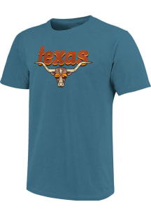Texas Blue Longhorn Sunglasses Short Sleeve Fashion T Shirt