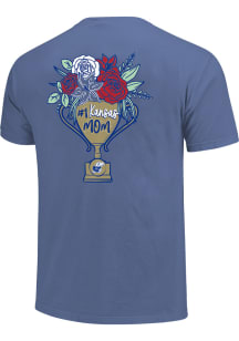 Kansas Jayhawks Womens Blue Mom Trophy Short Sleeve T-Shirt
