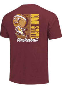 Iowa State Cyclones Cardinal Retro Shadow Box Basketball Short Sleeve T Shirt