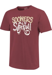 Oklahoma Sooners Womens Crimson Grafitti Short Sleeve T-Shirt