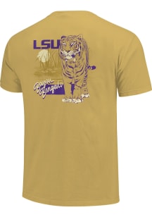 LSU Tigers Gold Bayou Bengal Short Sleeve Fashion T Shirt
