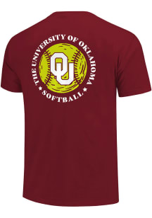 Oklahoma Sooners Cardinal Softball Mascot Short Sleeve T Shirt