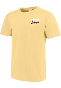 Iowa Hawkeyes Womens Yellow Loaded Up For Waves Short Sleeve T-Shirt