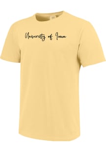 Iowa Hawkeyes Womens Yellow Bubblegum Short Sleeve T-Shirt