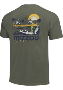 Missouri Tigers Green Comfort Colors Lake Life Fishing Short Sleeve T Shirt