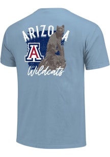 Arizona Wildcats Light Blue Campus Statue Rustic Short Sleeve T Shirt
