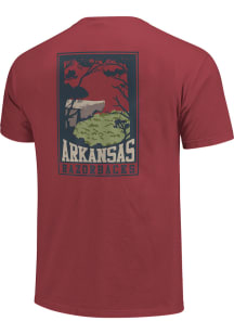 Arkansas Razorbacks Crimson Comfort Colors Whitaker Point Short Sleeve T Shirt