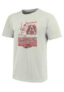 Arkansas Razorbacks Oatmeal 50s Baseball Poster Short Sleeve Fashion T Shirt