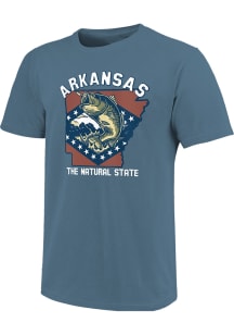Arkansas Blue Natural State Fishing Short Sleeve Fashion T Shirt