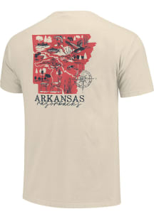 Arkansas Razorbacks Womens Ivory Local State Short Sleeve T-Shirt
