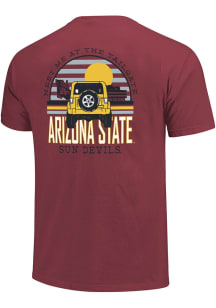 Arizona State Sun Devils Maroon Meet Me At The Tailgate Comfort Colors Short Sleeve T Shirt