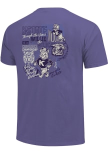 K-State Wildcats Womens Lavender Through the Years Short Sleeve T-Shirt