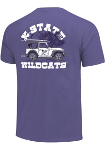 K-State Wildcats Womens Lavender Loading Up For the Waves Short Sleeve T-Shirt