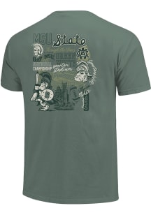 Michigan State Spartans Through the Years Short Sleeve T-Shirt - Green
