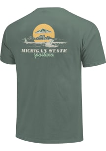 Michigan State Spartans Womens Green Chill Beach Short Sleeve T-Shirt
