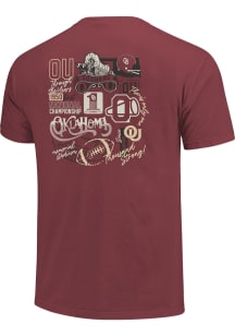 Oklahoma Sooners Womens Crimson Through the Years Short Sleeve T-Shirt