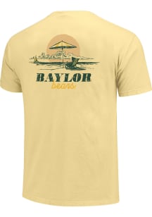 Baylor Bears Womens Yellow Chill Beach Short Sleeve T-Shirt