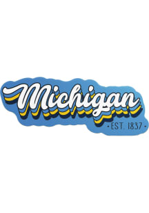 Michigan 70S STACKED SCRIPT Stickers