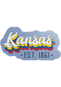 Kansas 70S STACKED SCRIPT Stickers